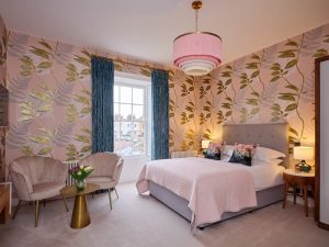 Pink Bedroom Osborne And Little Feuille D’or Wallpaper Joseph King Interiors Bristol