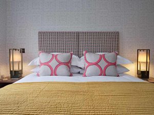 Zip And Link Twin Bedroom With Woven Black Edition Headboard Joseph King Interiors Bristol